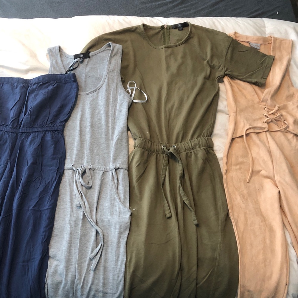 Bundle of four jumpsuits